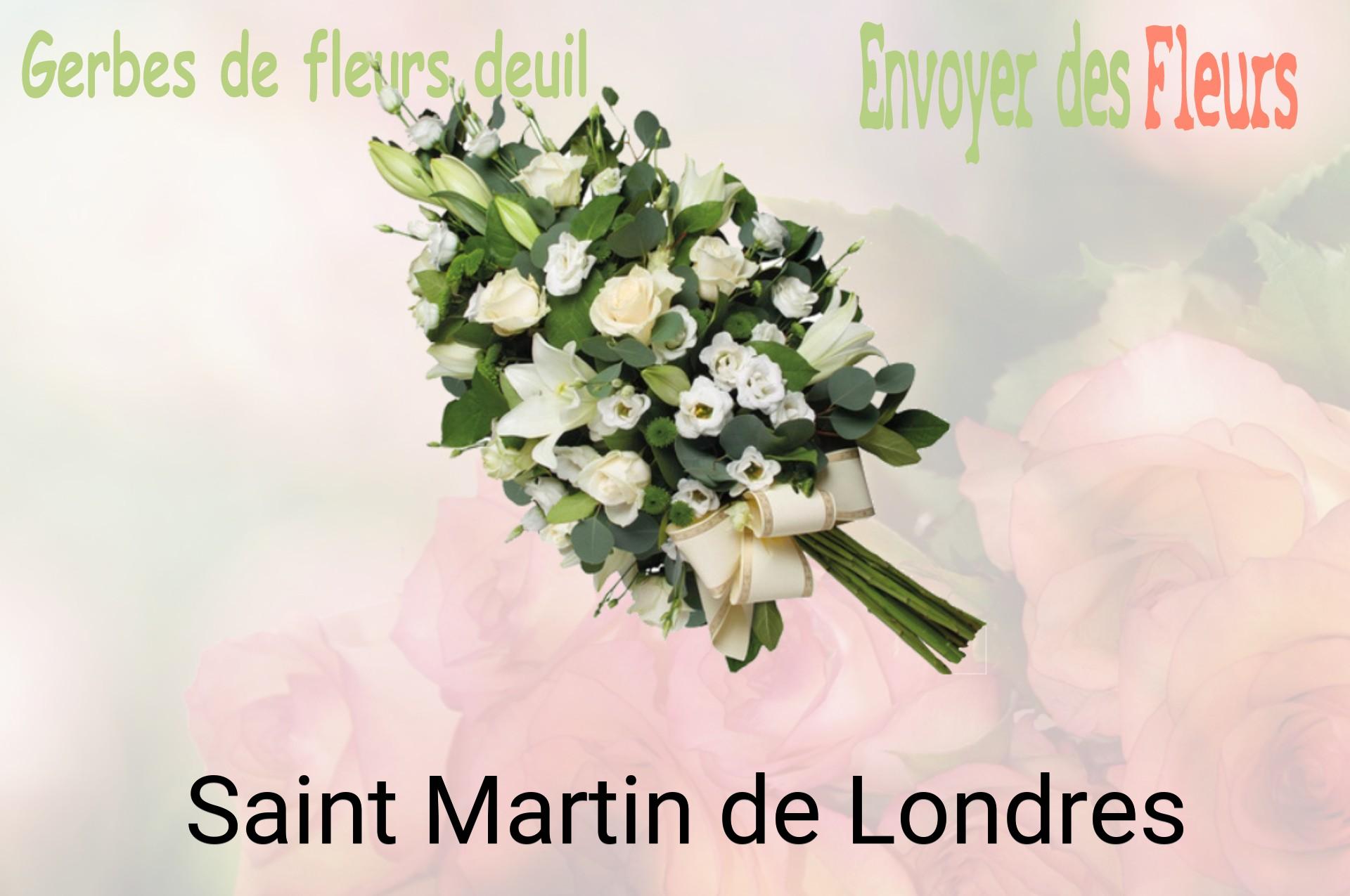 Gerbe de fleurs de deuil livrée à Saint-Martin-de-Londres